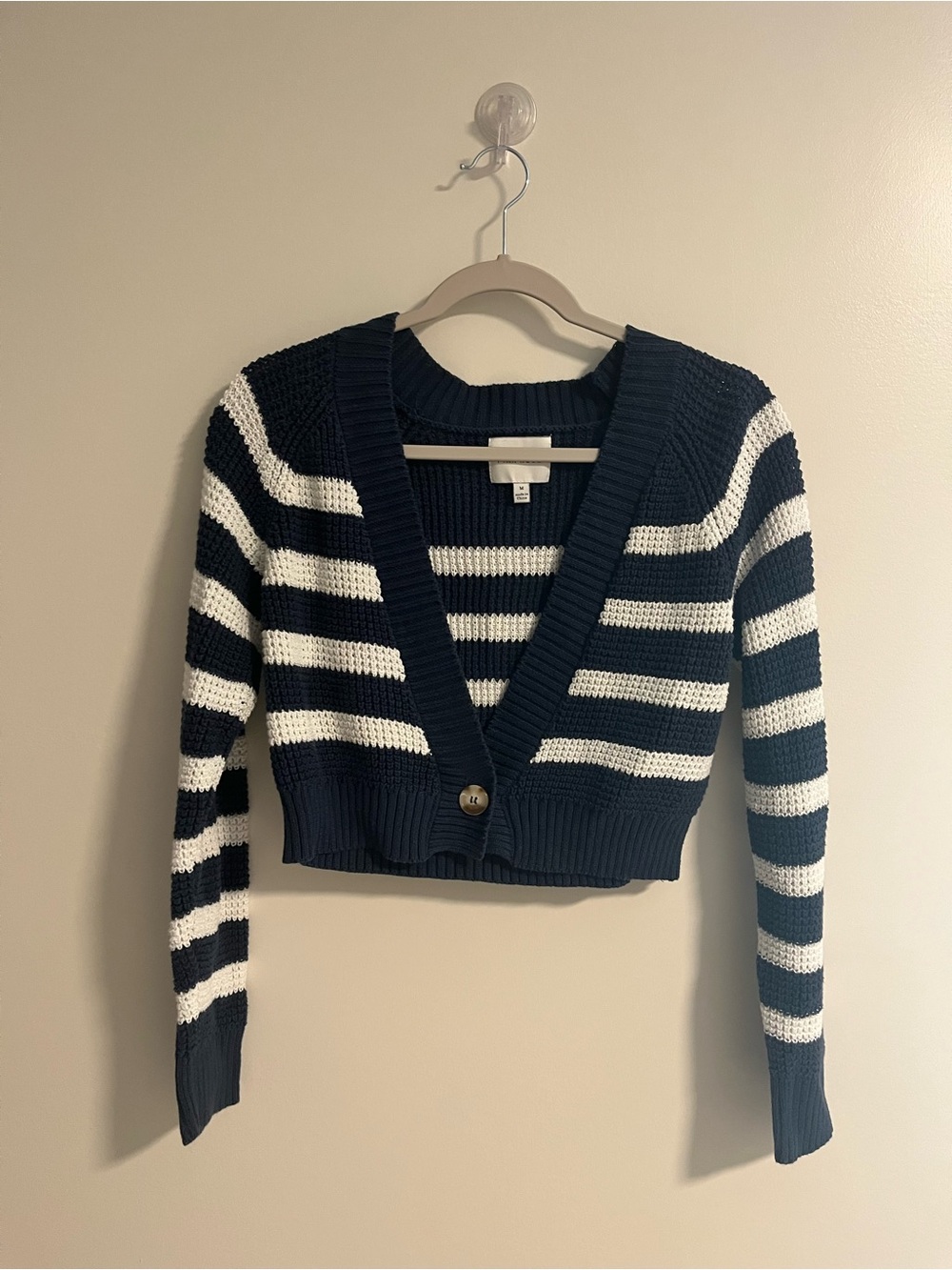 Striped Navy and White Women's Sweater